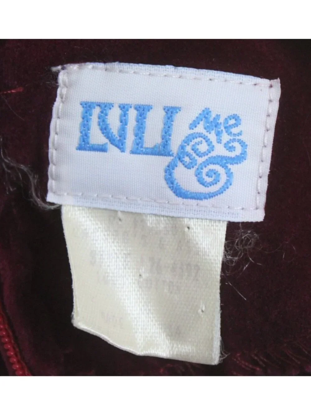 Luli & Me Dark Red Velvet Dress sz 4 Holiday Christmas Heavy Lace Trim collar